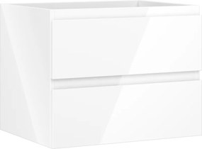 Mexen Orio armário de casa de banho sob o lavatório 60 cm, 2 gavetas, branco brilho - 91A10-06047-2-BFF00
