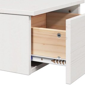 Mesa de Cabeceira Montada na Parede com gaveta 2 pcs Branco