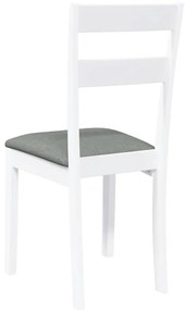 Cadeiras de jantar com almofadões 2 pcs madeira maciça branco