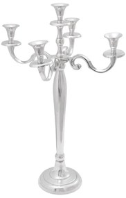 vidaXL Suporte de Velas Prateado 39 x 39 x 60 cm Alumínio