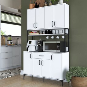 Armário Multiusos JE127 – Branco – 120x198,6x40 cm