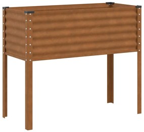 Vaso/floreira 100x41x90 cm aço resistente às intempéries