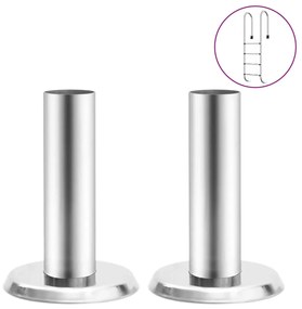 Suportes p/ corrimão de escada piscina 2 pcs aço inoxidável 304