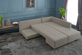 Sofá-Cama de Canto Manama – Creme – 280x85x206 cm