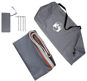 Lona Resistente à Água Cinza e Laranja 350 x 240 cm
