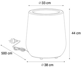 LED Candeeiro de chão exterior inteligente vaso de flores branco IP44 incl. Wifi A60 - Flowerpot Moderno