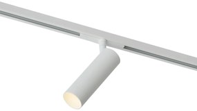 Foco moderno branco para sistema de calha monofásico GU10 35mm - Slimline Uzzy Moderno