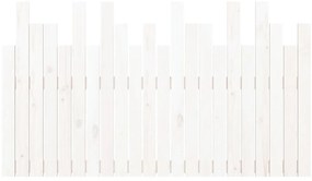 Cabeceira de parede 140x3x80 cm madeira de pinho maciça branco