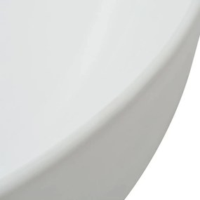 Lavatório redondo em cerâmica branco 41,5x13,5 cm