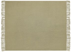 Manta de algodão verde 125 x 150 cm YARSA Beliani