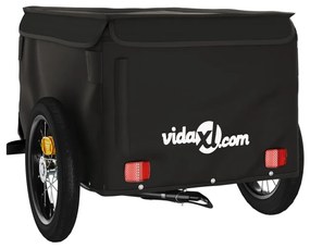 Reboque para bicicleta 30 kg ferro preto