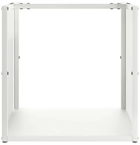 Suporte para lenha 40x40x40 cm aço laminado a frio branco