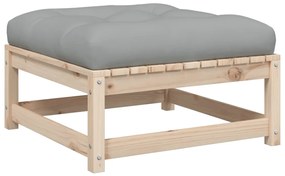 8 pcs conjunto sofás de jardim com almofadões pinho maciço