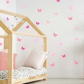 Borboletas em rosa - autocolantes de parede para menina