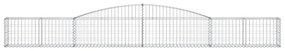 Cestos gabião arqueados 6 pcs 400x30x40/60 cm ferro galvanizado