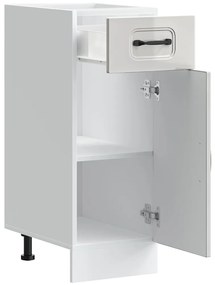 Armário de cozinha baixo Kalmar branco alto brilho