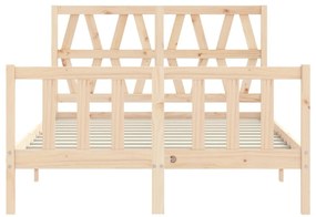 Cama sem colchão 140x190 cm madeira de pinho maciça