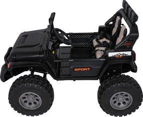 Carro elétrico para Crianças 2 Lugares Extreme Sport 4x4 24V Pneus Espuma EVA, assento couro ecológico Preto