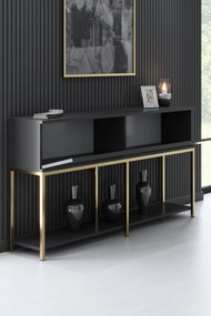 Console Lord – Anthracite e Dourado – 150x80x30 cm