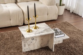 Mesa de Café Harmony – Mármore Freesia – 80x40x40cm