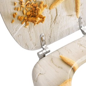 Assento de sanita com tampa MDF design estrela-do-mar