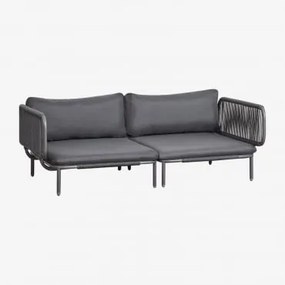 Sofá De Jardim Modular De 2 Peças Com 2 Poltronas De Canto Roubly Cinza Grafito - Sklum