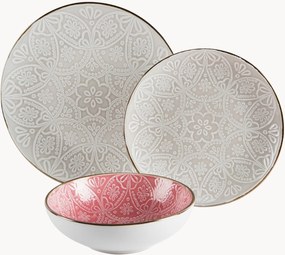 Conjunto de loiça Versailles Grigio, 6 pessoas, conjunto de 18