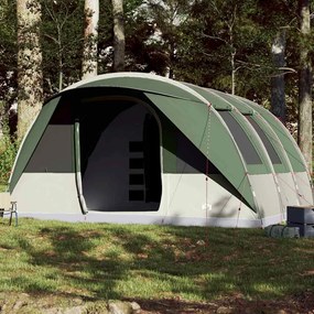 Tenda familiar túnel para 7 pessoas impermeável verde
