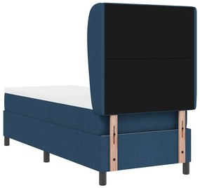 Cama Box com Colchão - Azul, 80x200 cm, Tecido