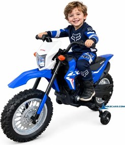 Mota elétrica 12V  para crianças 3 a 6 anos Honda CRF250L Azul