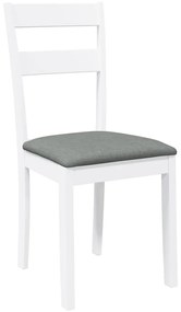 Cadeiras de jantar com almofadões 2 pcs madeira maciça branco
