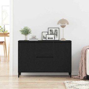 Sideboard vidaXL Preto Carvalho 104x35x70 cm Madeira de Engenharia