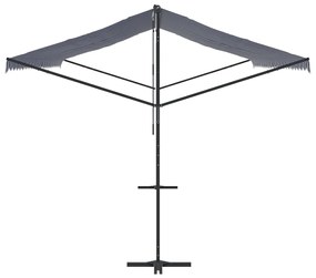 Toldo de pé 600x300 cm tecido e aço azul e branco