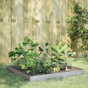 Canteiro elevado de jardim 100x100x18,5 cm aço galvanizado