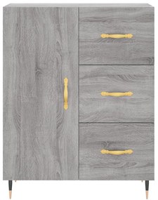 Armário alto 69,5x34x180 cm derivados de madeira sonoma cinza