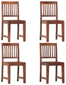 Cadeiras de jantar 4 pcs madeira de mangueira maciça