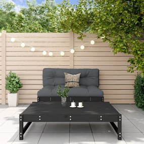 vidaXL 2 pcs conjunto lounge de jardim madeira de pinho maciça preto
