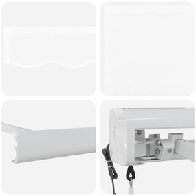 Toldo Retrátil Automático Branco 500x300 cm