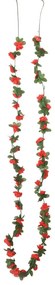 Grinaldas de flores de Natal 6 pcs 250 cm vermelho