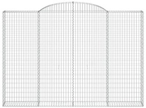 Cestos gabião arqueados 3pcs 300x30x200/220cm ferro galvanizado