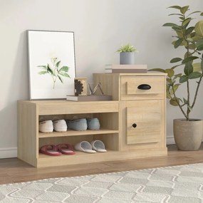 vidaXL Sapateira 100x42x60 cm derivados de madeira carvalho sonoma