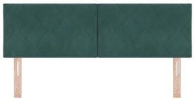 Cabeceira , Design de Blocos de Diamante, Verde Escuro, 144 cm de Velu