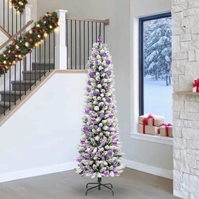 vidaXL Árvore de Natal Artificial Branco 240 cm PVC, Metal e Plástico