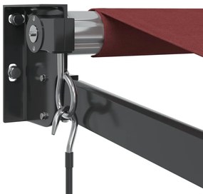 Toldo retrátil manual 450x300 cm bordô