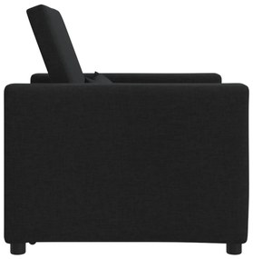 Sofá-Cama Convertible 3 em 1 Preto