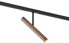 Foco moderno em bronze escuro para sistema de calha monofásico - Slimline Avery Moderno