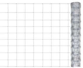 vidaXL Cerca de jardim 50x1 m aço galvanizado prateado