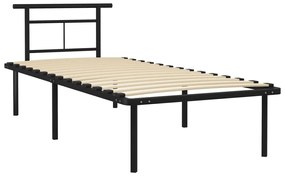 Estrutura de cama 90x200 cm metal preto