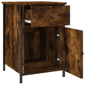 Mesa de cabeceira 40x42x60 cm derivados madeira carvalho fumado
