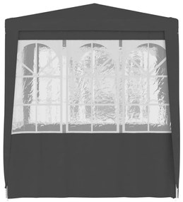 Tenda festas com paredes laterais 2,5x2,5m 90g/m² antracite